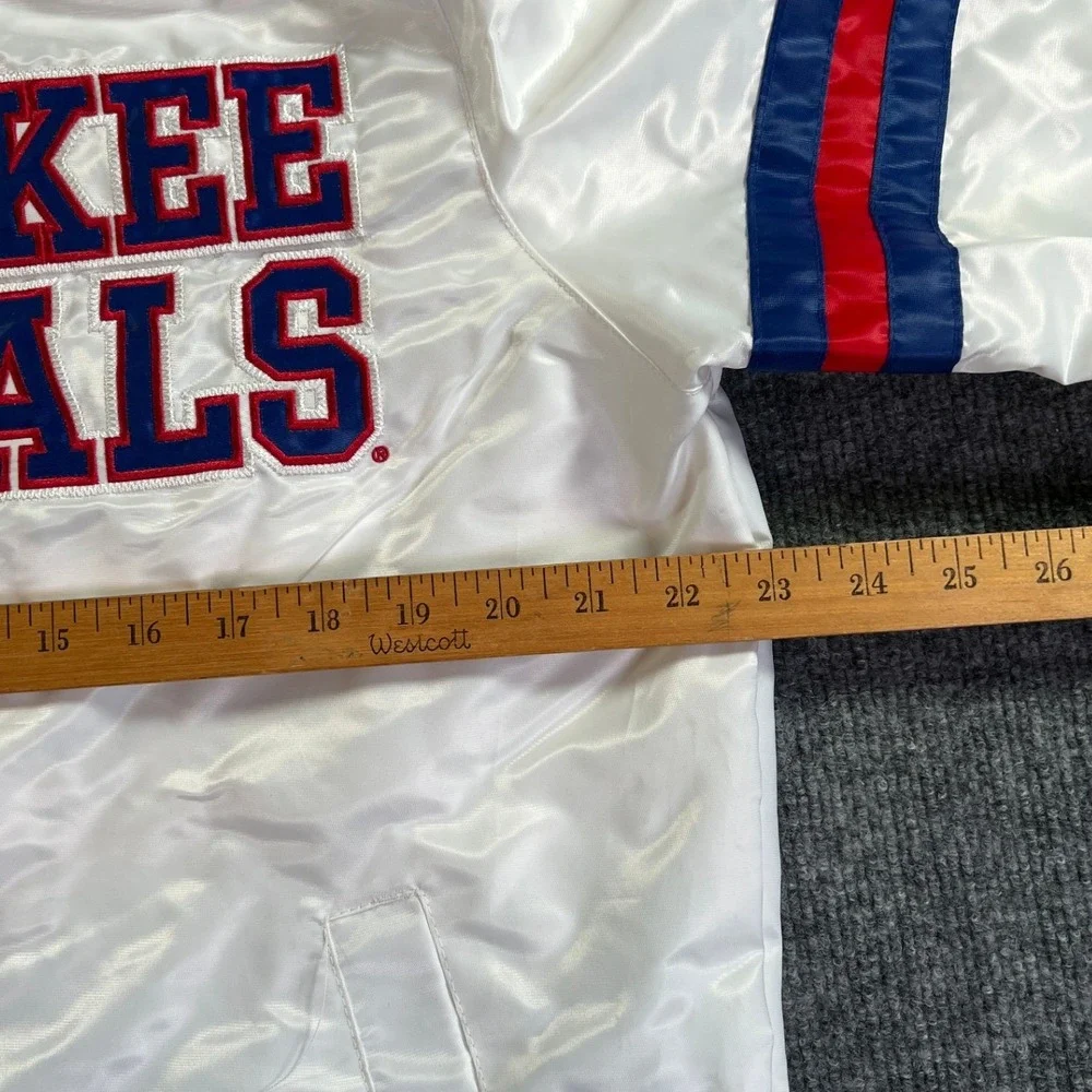 Vintage‎ Starter Milwaukee Admirals Jacket Mens Medium White Satin Bomber AHL
